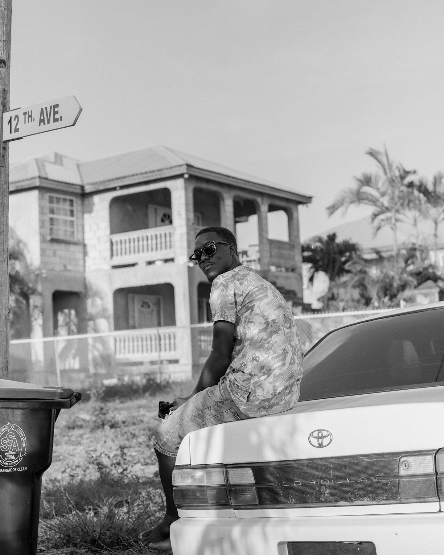 Jamal takes a moment of solitude from his daughter&rsquo;s 1st birthday party. St. Lucy, Barbados, 2024