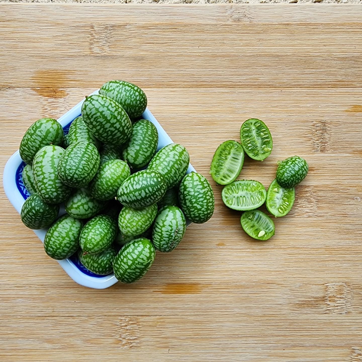 Have you tried growing a cucamelon? This tiny bite-size superfood is a fruit chock full of vitamins. It looks like a watermelon on a much smaller scale. It can be used in salads, garnish for drinks or eaten raw off the vine.

Visit www.wormteagardeni