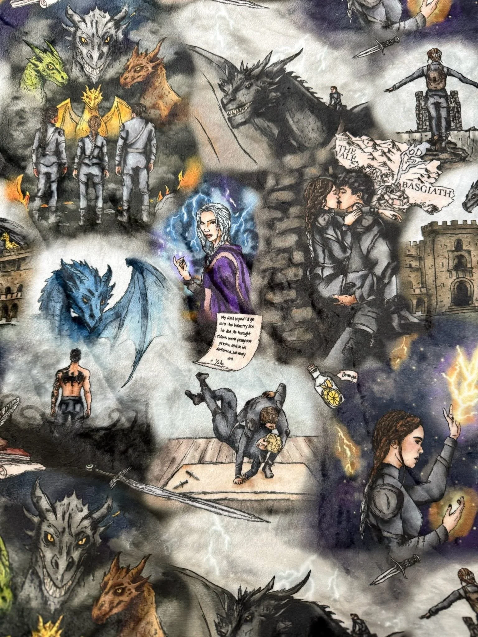 violent little thing with theophanie blanket/ hand towel