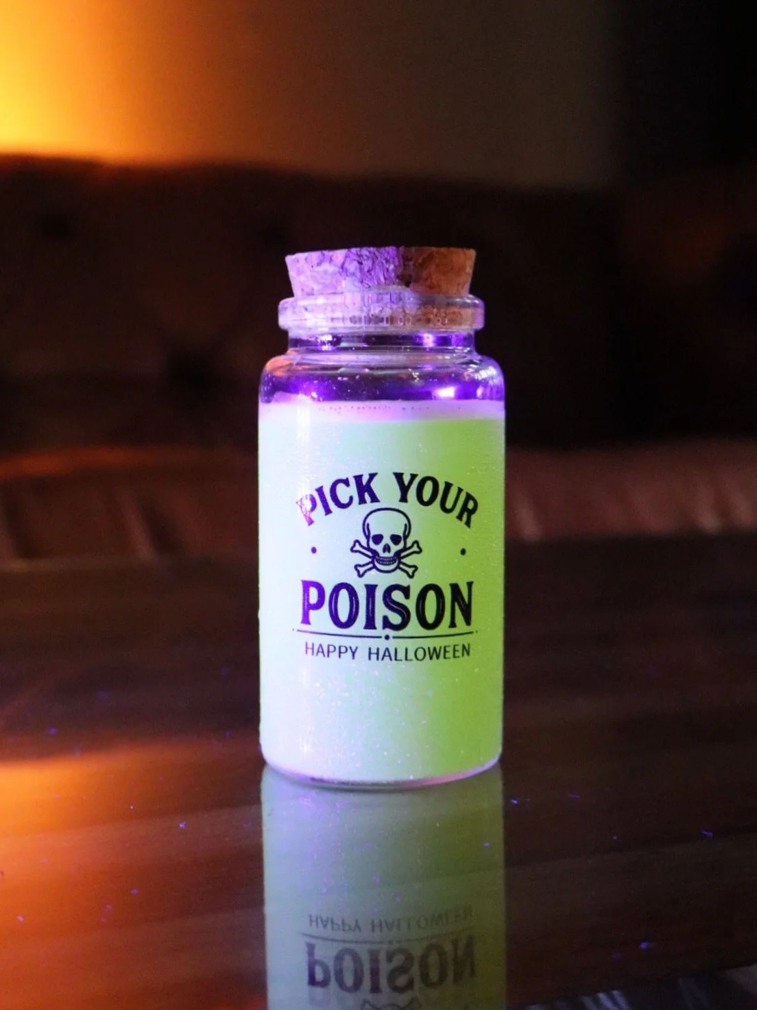 Is it poison, or is it 𝔪𝔞𝔤𝔦𝔠? 🪄🔮☠️

Our &ldquo;Pick Your Poison&rdquo; shots glow in the dark with a glittery green hue and come with this souvenir potion glass! Are you brave enough to try one?

#halloweencocktails #bar #cocktail #spookyseaso
