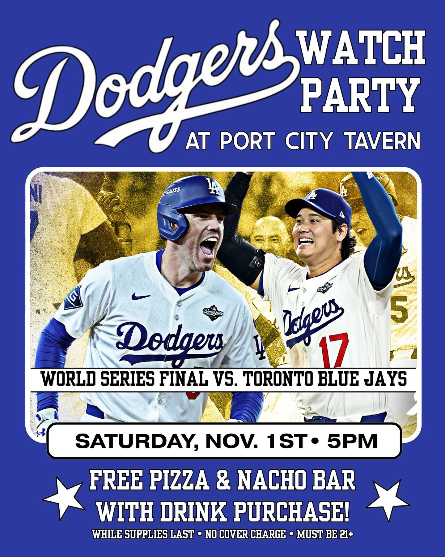 TONIGHT&rsquo;S THE NIGHT! Will the @dodgers bring home another World Series title? Watch the game with us starting at 5pm! We&rsquo;ll have *FREE* pizza 🍕 and a nachos bar and the game on all TV&rsquo;s and big screen projectors!

📍 4306 E. Anahei