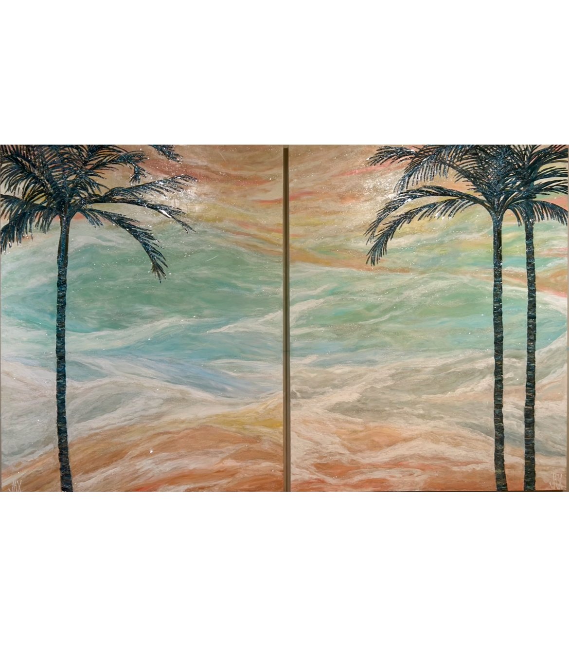 "Blue Palms" XXL