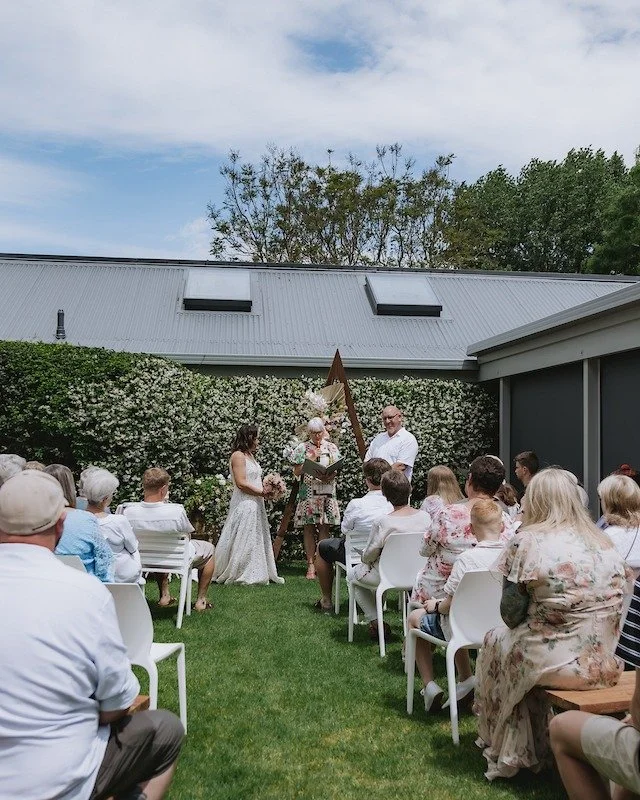 With their loved ones (and that stunning floral wall), Jaime &amp; Justin's beautiful celebration was the kind of joyful wedding that dreams are made of.

Congratulations you two! 💕

📸 @felicityjean_weddings
@flaxmillaccommodation