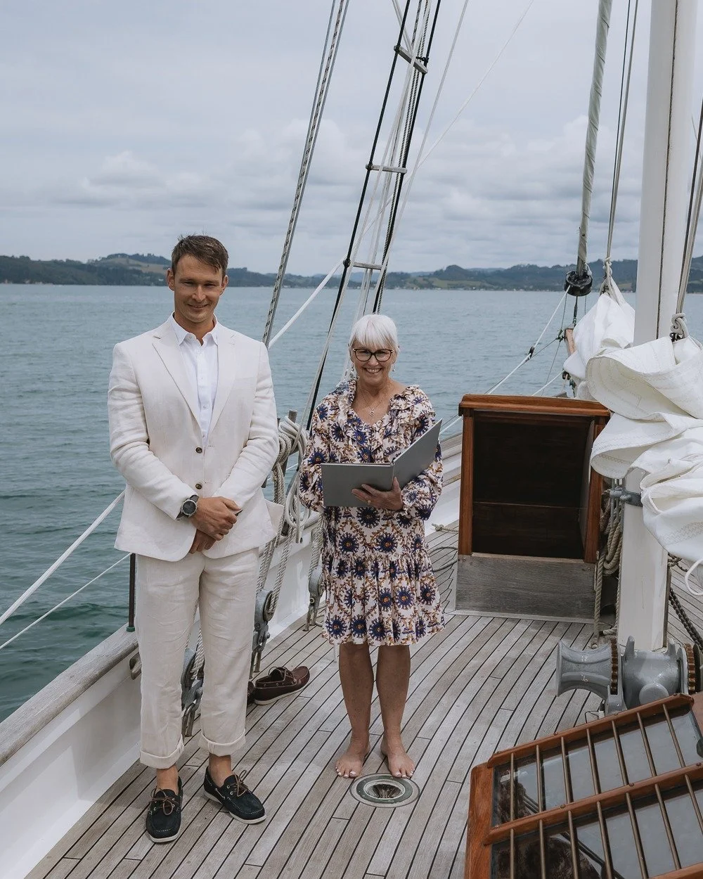 Zoey &amp; Manuel's wedding aboard the Windborne was my very first ceremony on a yacht - and what an unforgettable experience it was! Their immediate family flew all the way from Germany to celebrate with them on the beautiful waters of the Mercury B