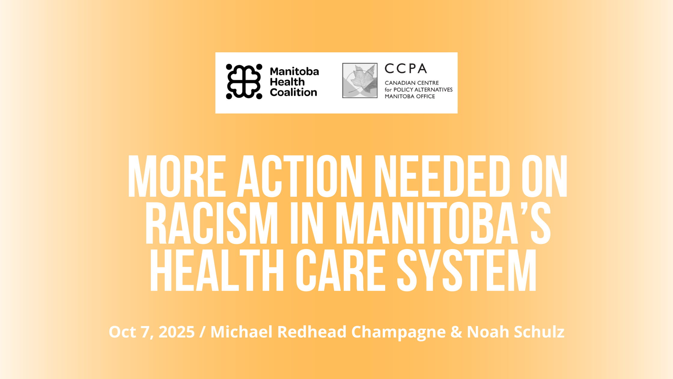 More Action Needed on Racism in Manitoba’s Health Care System