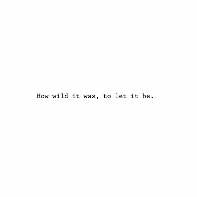 t o  l e t  i t  b e ⋒ .
.
.
time does such a graceful job.  to feel things so fiercely.  then let it be.  c x
