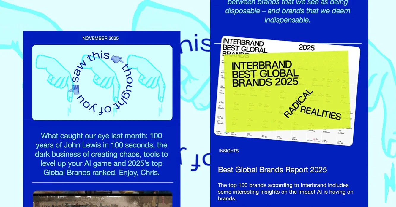 Saw this 👇 thought of you 👍

This months news-inspiration-resource letter in subscribers inbox this morning.

A newsletter that focuses on you, not us.

Put together to share ideas, insights and inspiration.

Haven&rsquo;t subscribed? Sounds intere