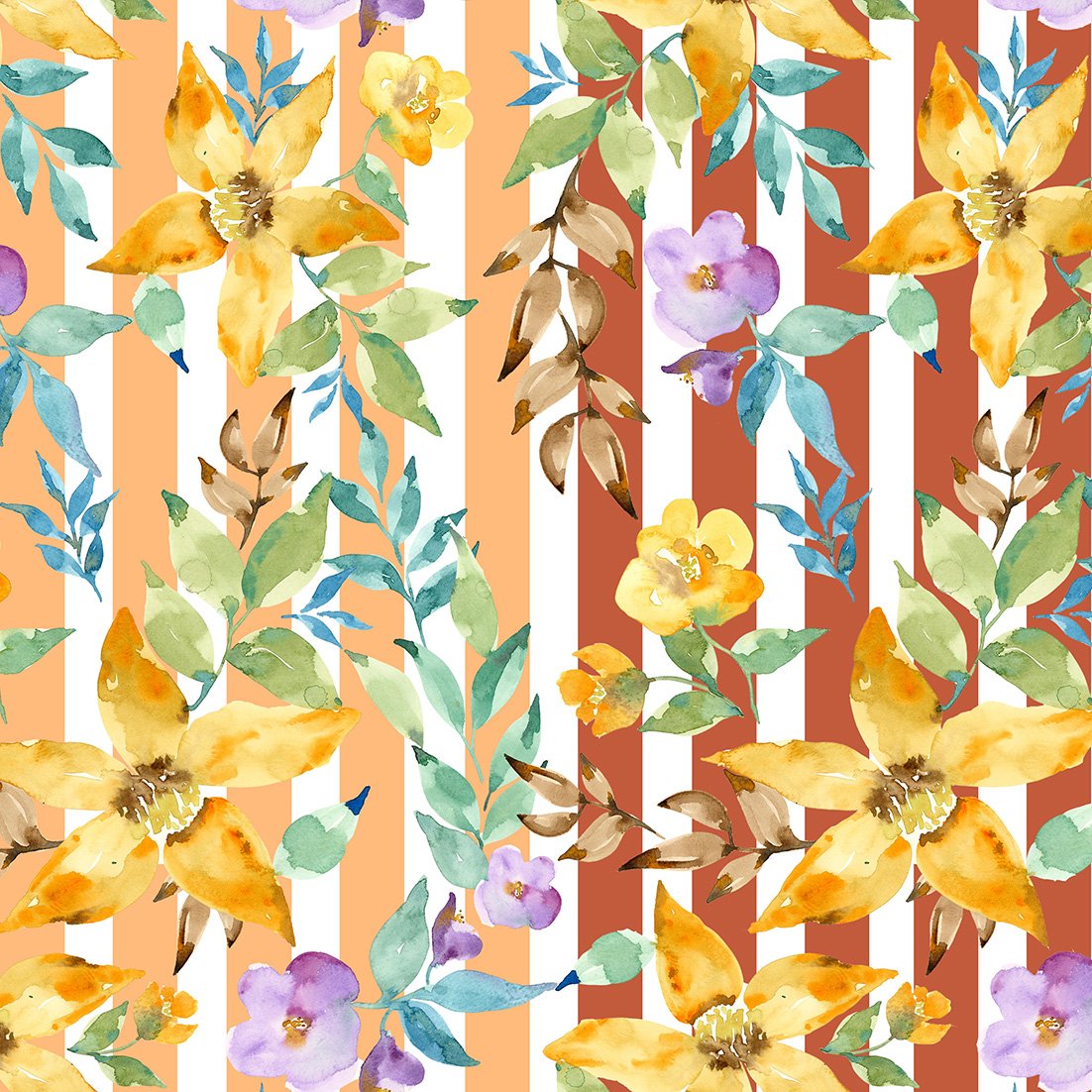 Orange and Purple Fleur Stripe.jpg