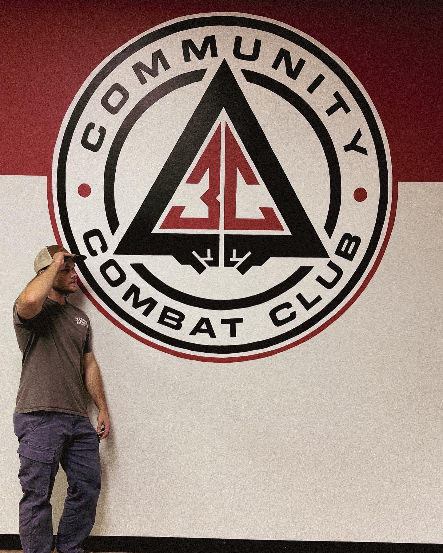 Had the chance to paint this logo for my cousin Kelly Potter and his martial arts facility, Community Combat Club over in Olive Branch, MS! It&rsquo;s always a good time getting to work with family.