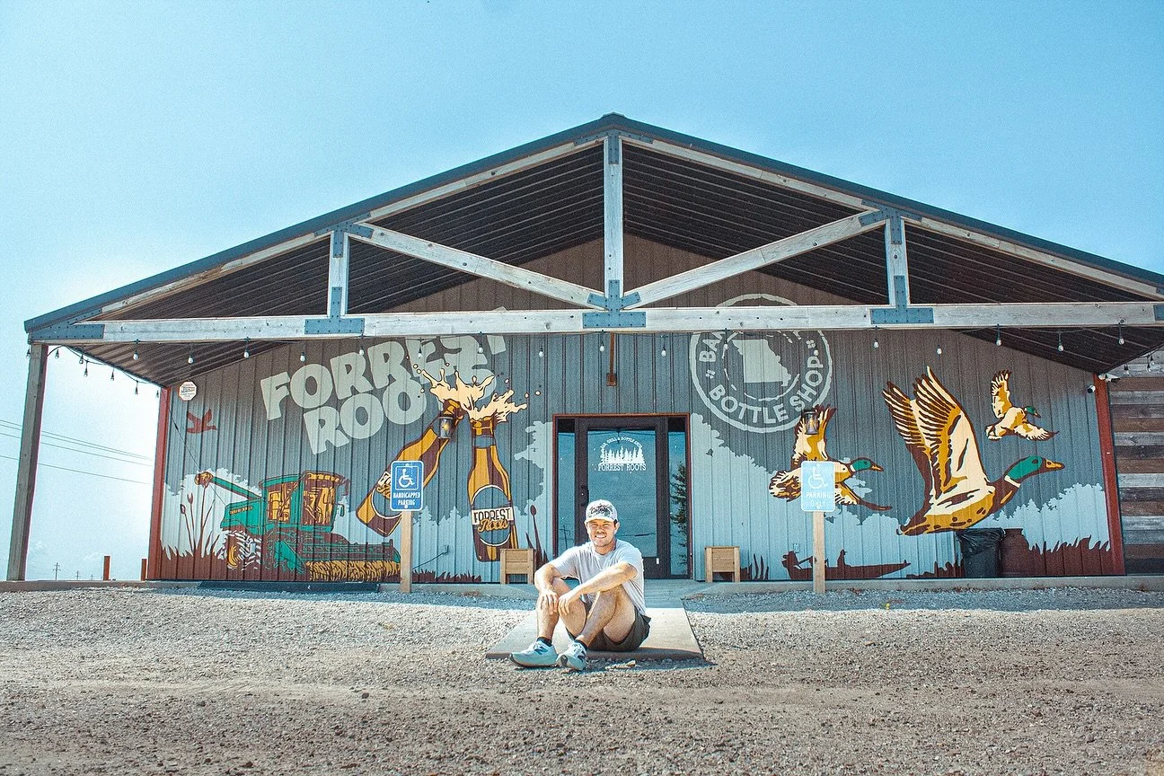 ROOOOOTS!! Finally finished! To say I was excited about this piece is an understatement. I&rsquo;ve been trying to put a mural in or on Forrest Roots since they opened. The moment they texted me a picture of the front of the building I said, &ldquo;w