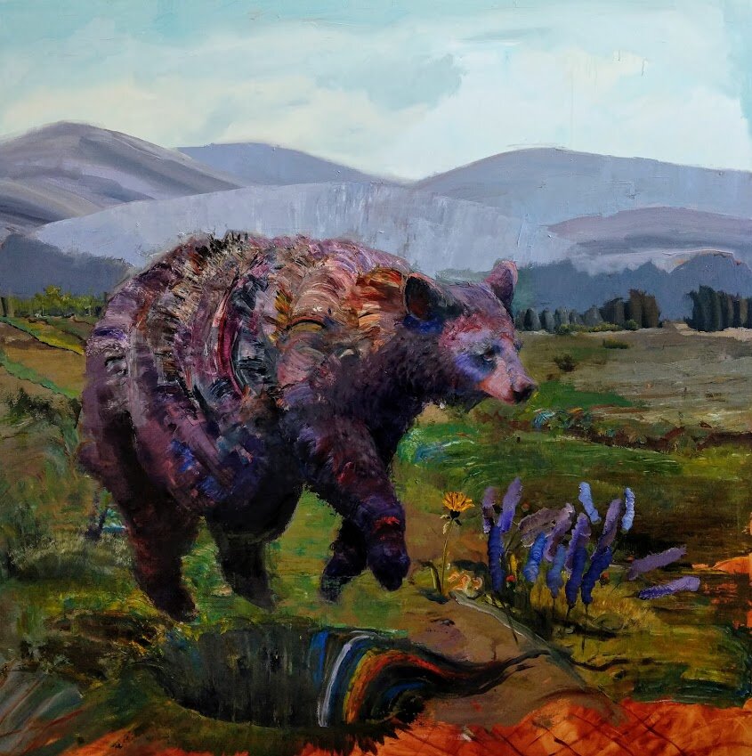 “Bear I Am Afraid Of" 58x58 on canvas.