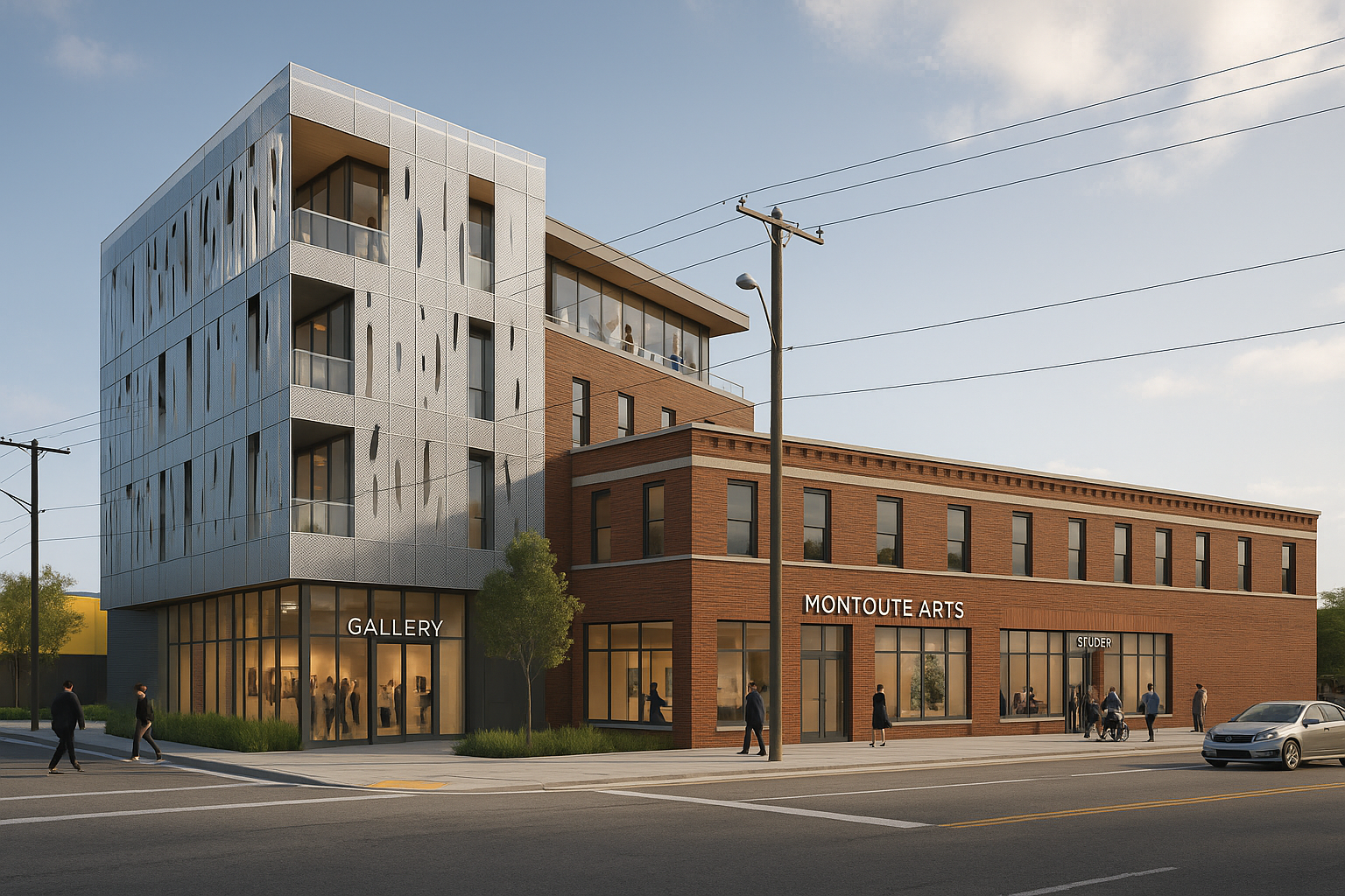 Rendering of Montoute Arts Flagship building