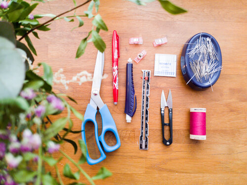 4 outils de couture de beauté de tuile de matériel écologique de