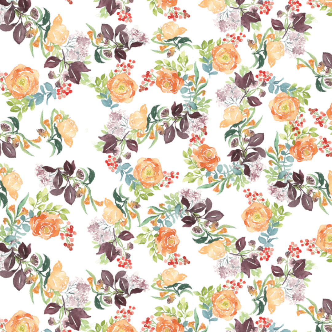 Pattern designer freelance - Des motifs fleuris et colorés à l'aquarelle