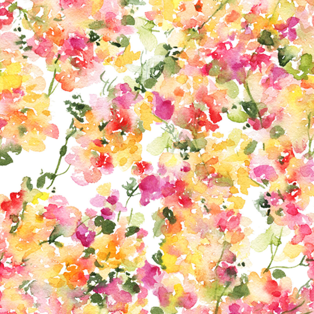  Pattern designer freelance - Des motifs fleuris et colorés à l'aquarelle