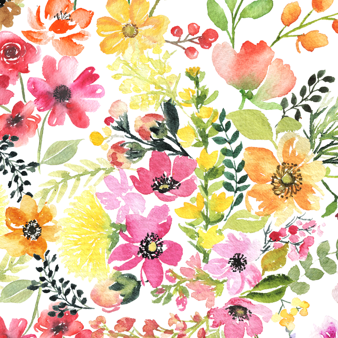 Pattern designer freelance - Des motifs fleuris et colorés à l'aquarelle