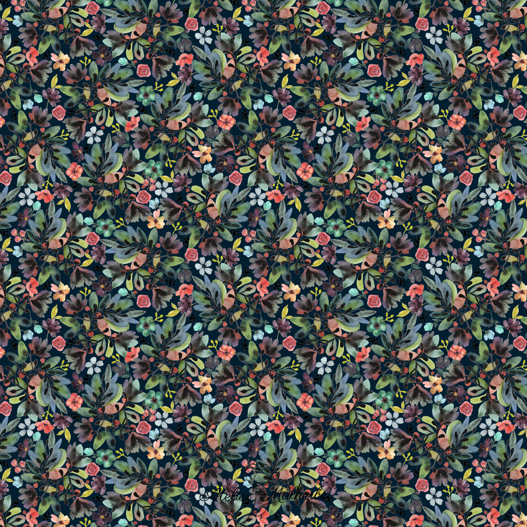 Pattern designer freelance - Des motifs fleuris et colorés à l'aquarelle