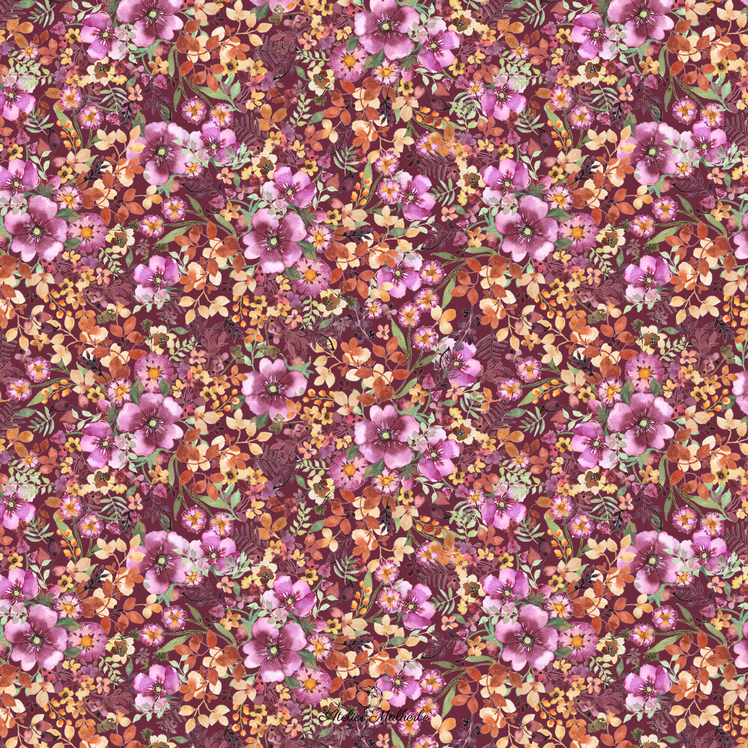 Pattern designer freelance - Des motifs fleuris et colorés à l'aquarelle