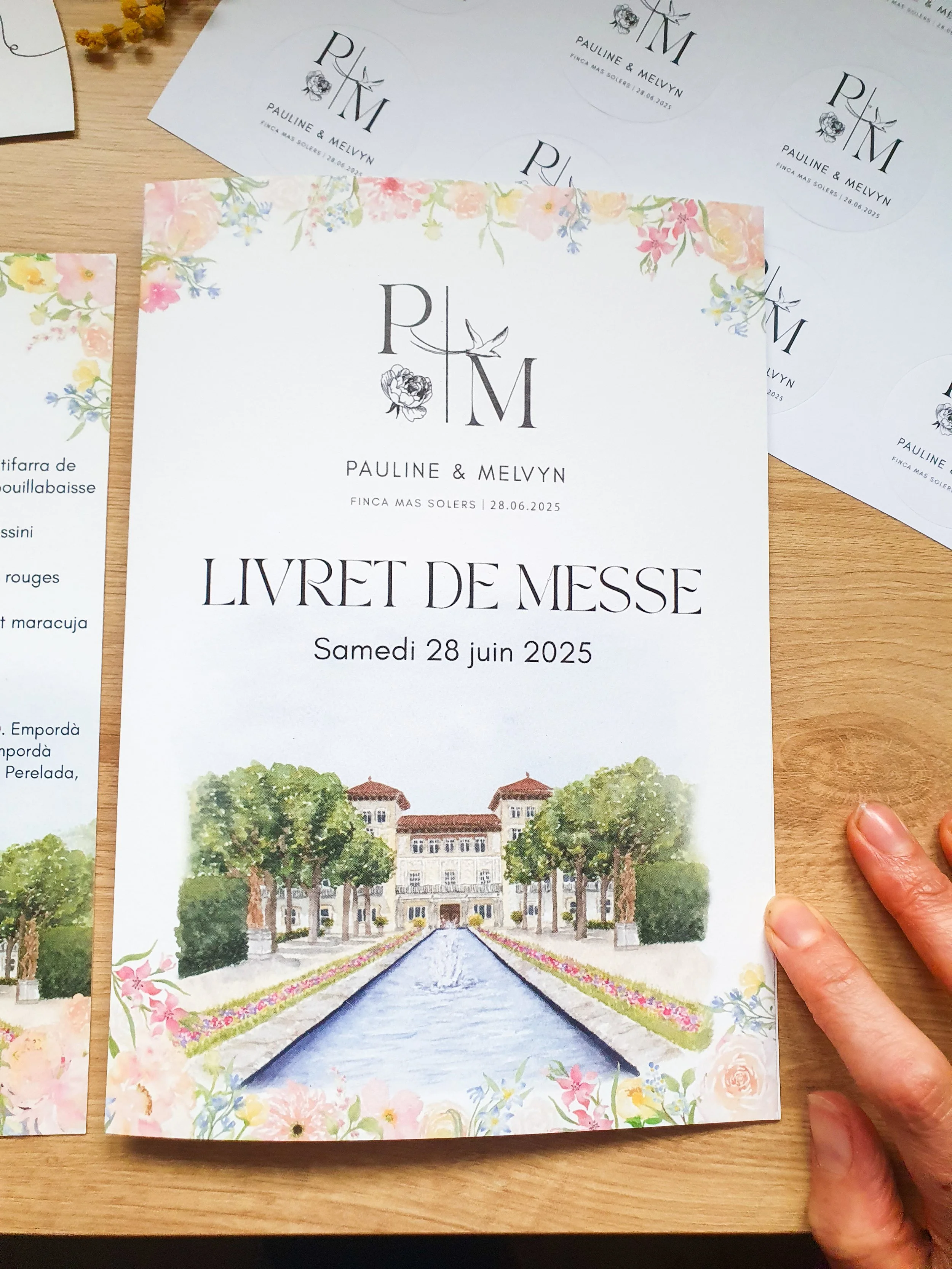 Livret de mesure sur mesure à l'aquarelle