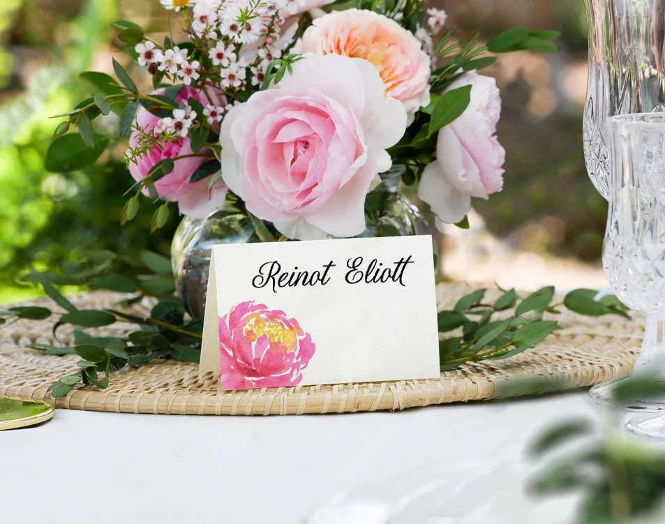 Atelier-Malherbe_Papeterie-Mariage-Aquarelle_Marque-place-fleurs