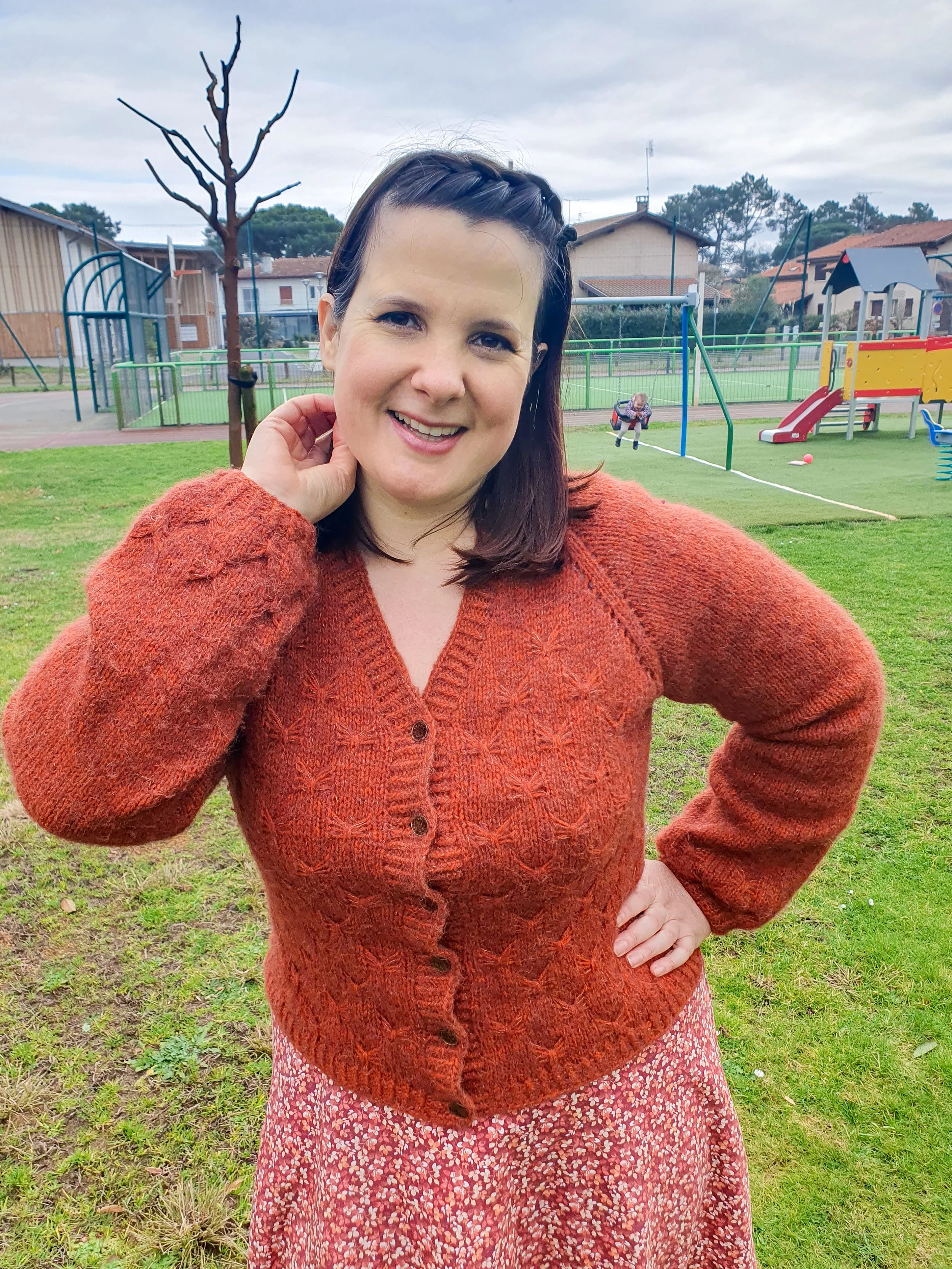 Patron tricot gilet femme facile Jeanne – PDF point texturé Français