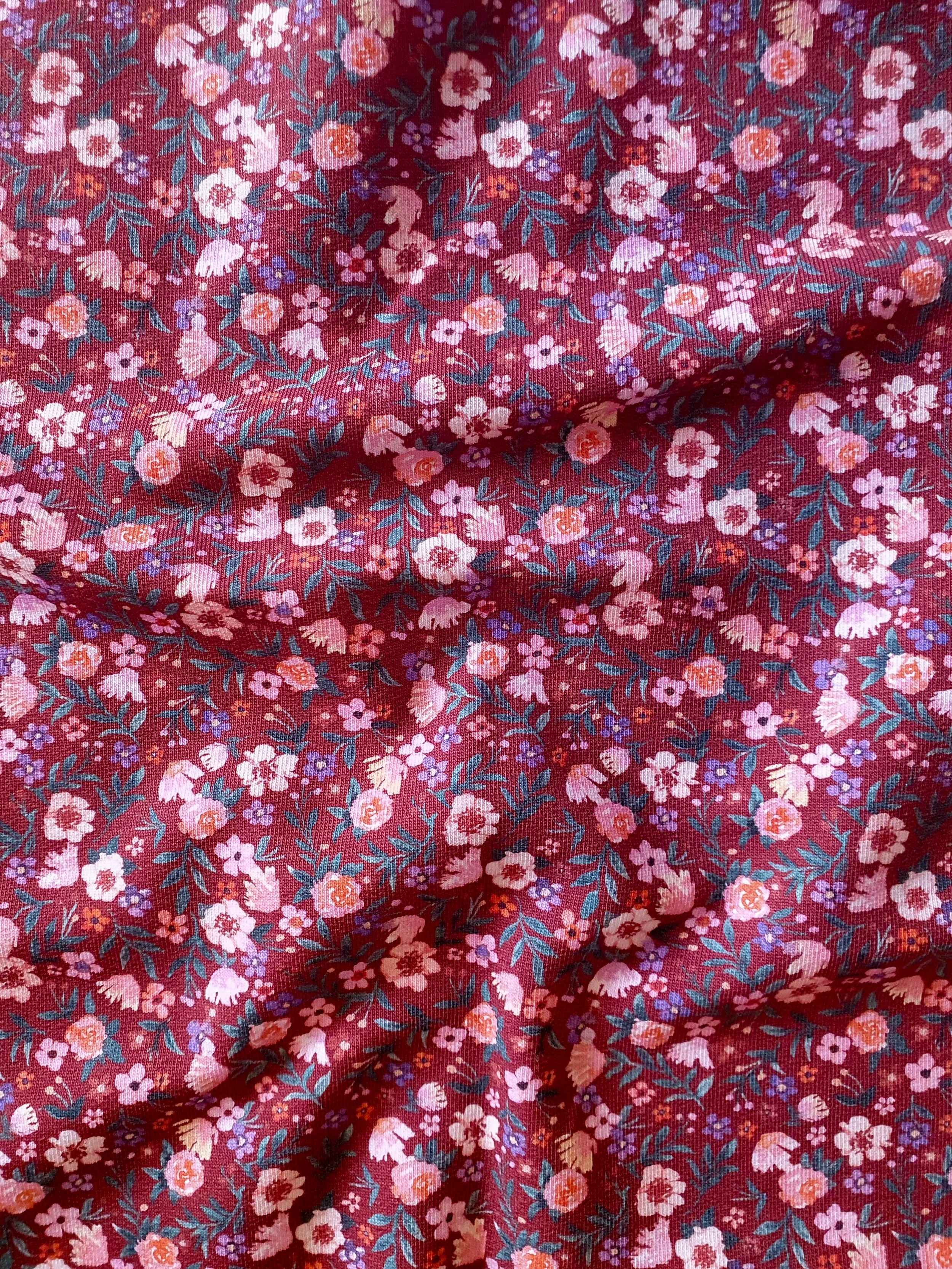 Eglantine d'hiver Jersey French Terry de coton bio