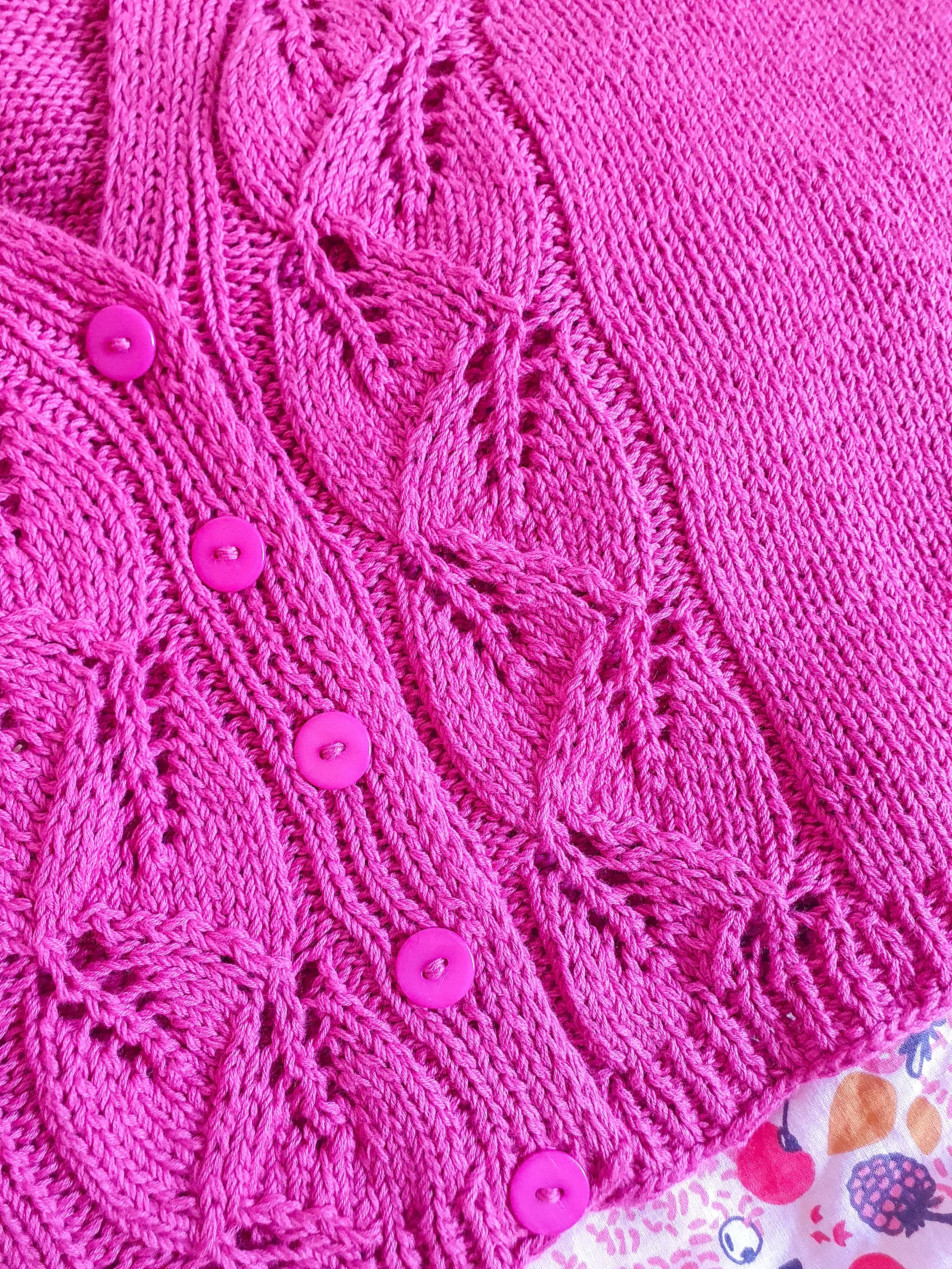Patron tricot gilet femme été Suzanne PDF – Dentelle motif feuille