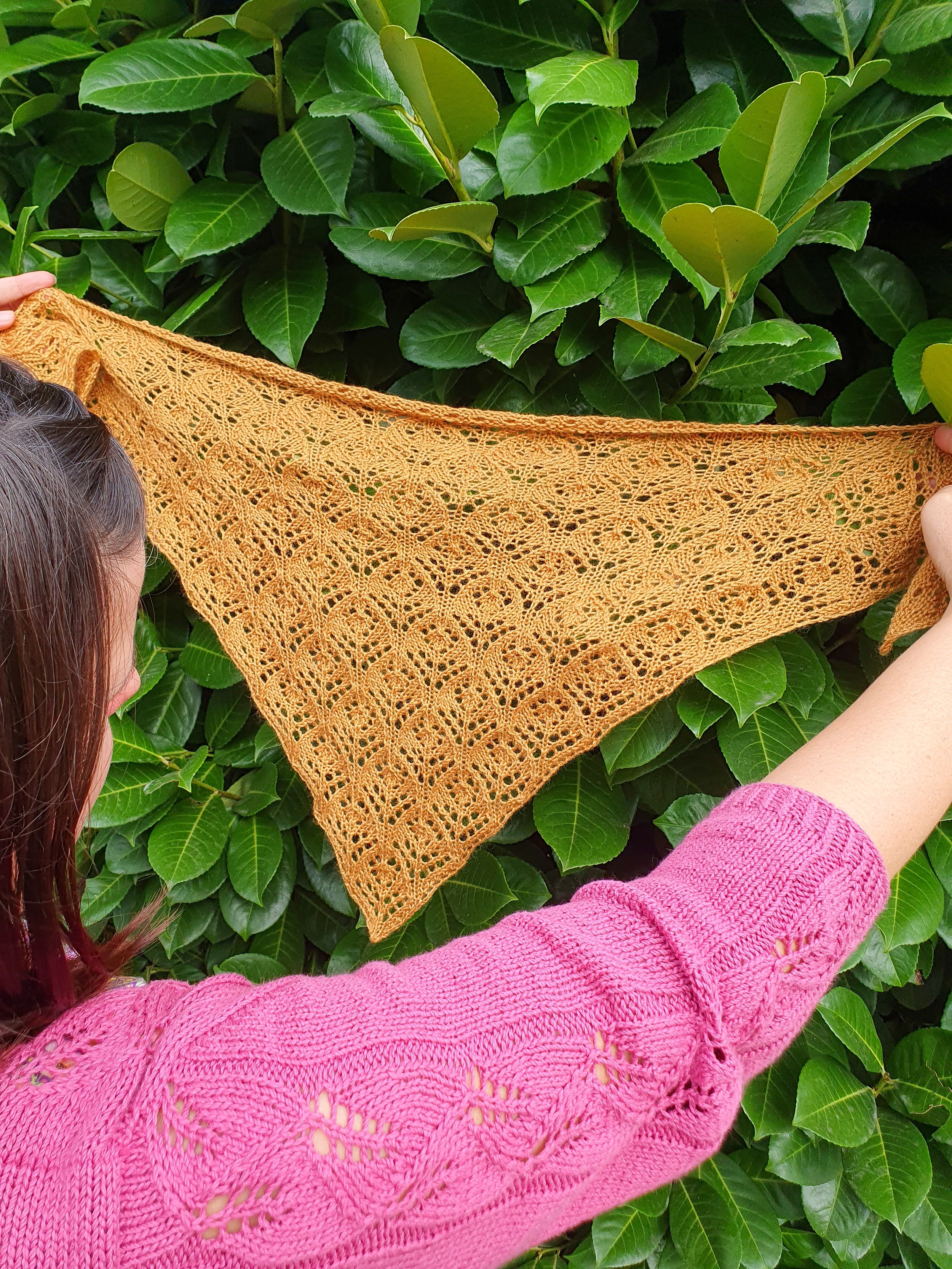 Patron tricot facile foulard Cathy – PDF dentelle débutant