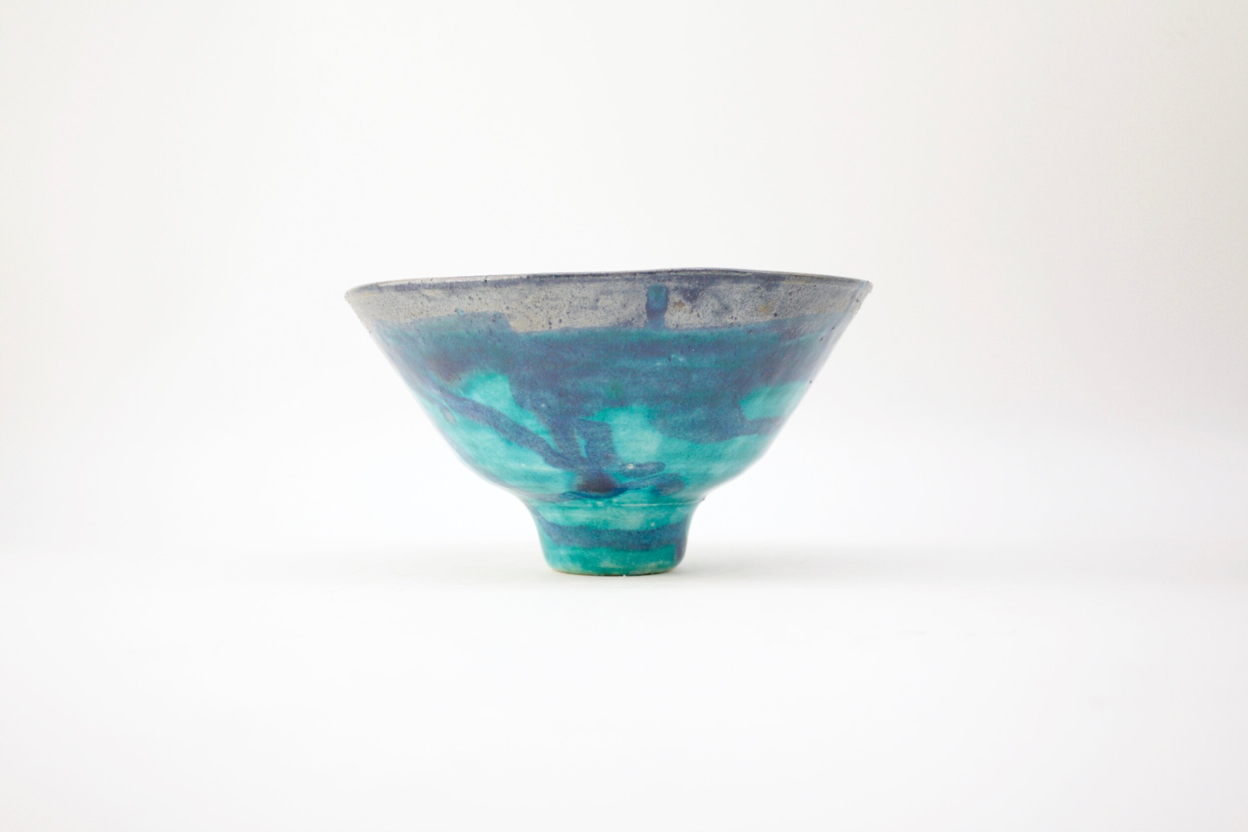 Silver Blue Bowl