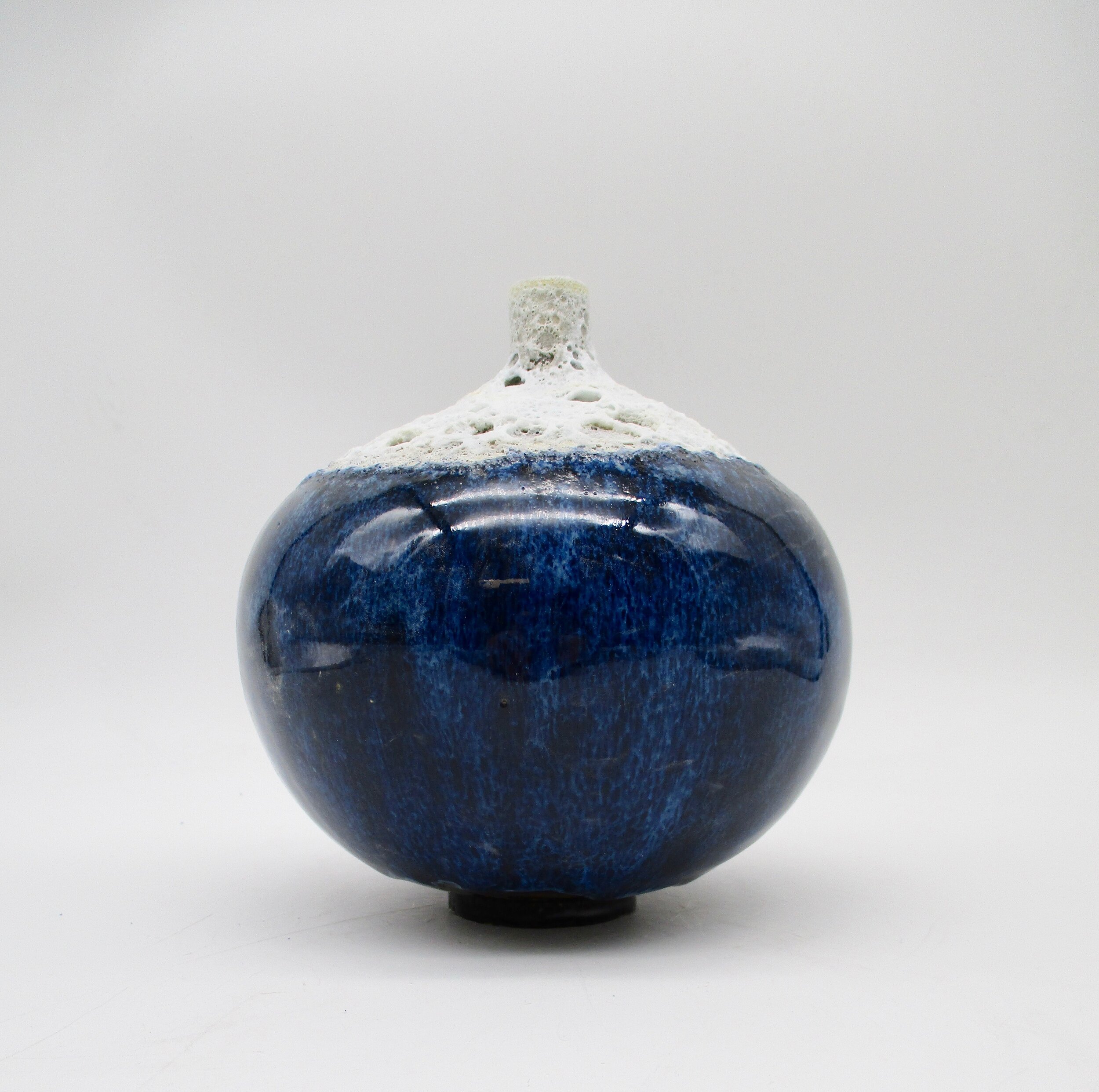 Deep Blue Sea Foam Vase.