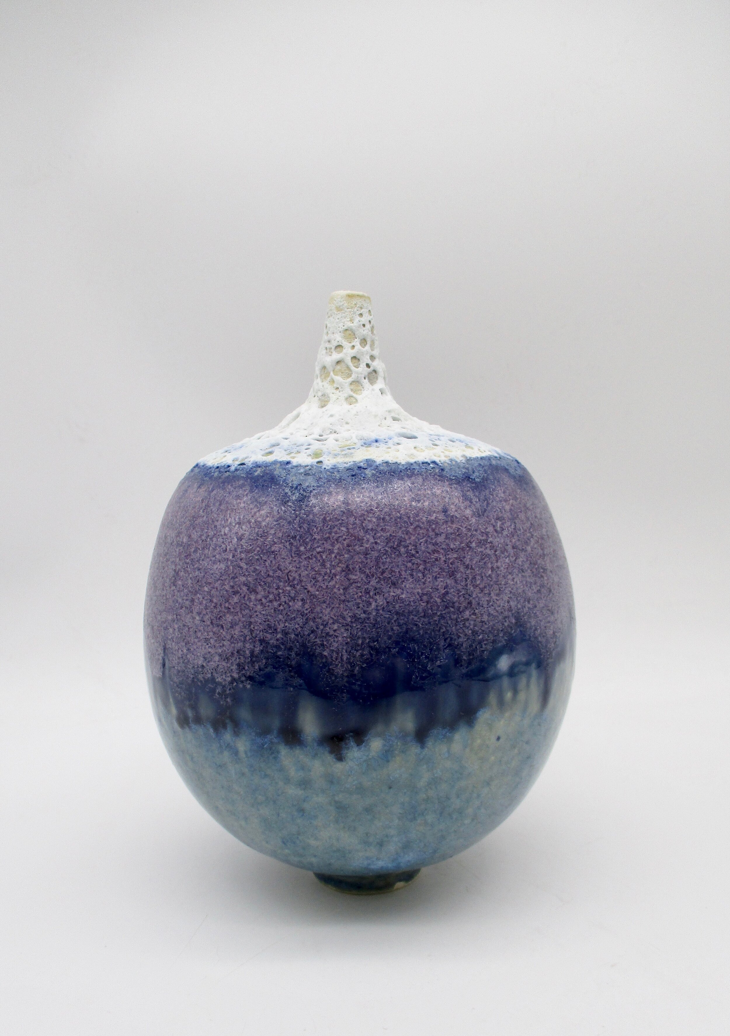 Crystalline Violet Sea Foam Vase.