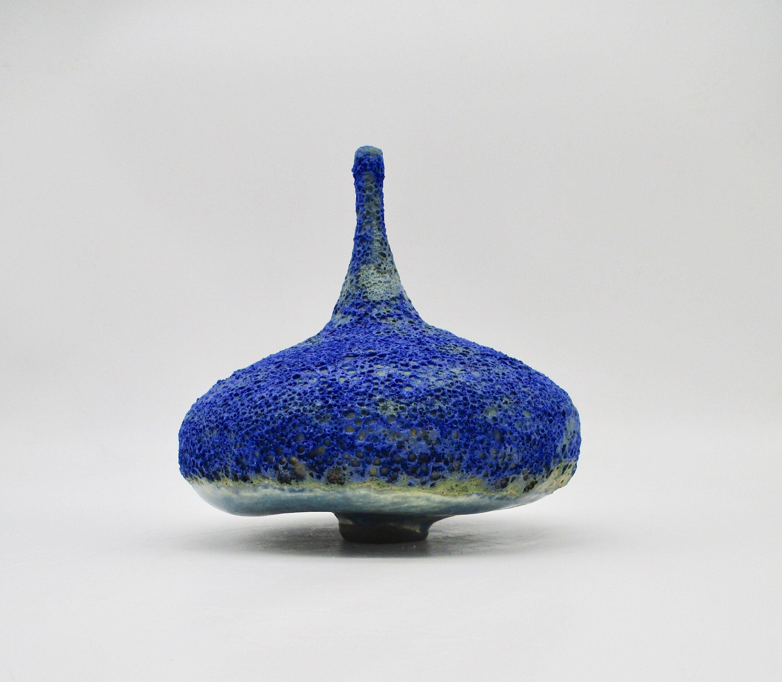 Cobalt Blue Organic Shaped Vase.