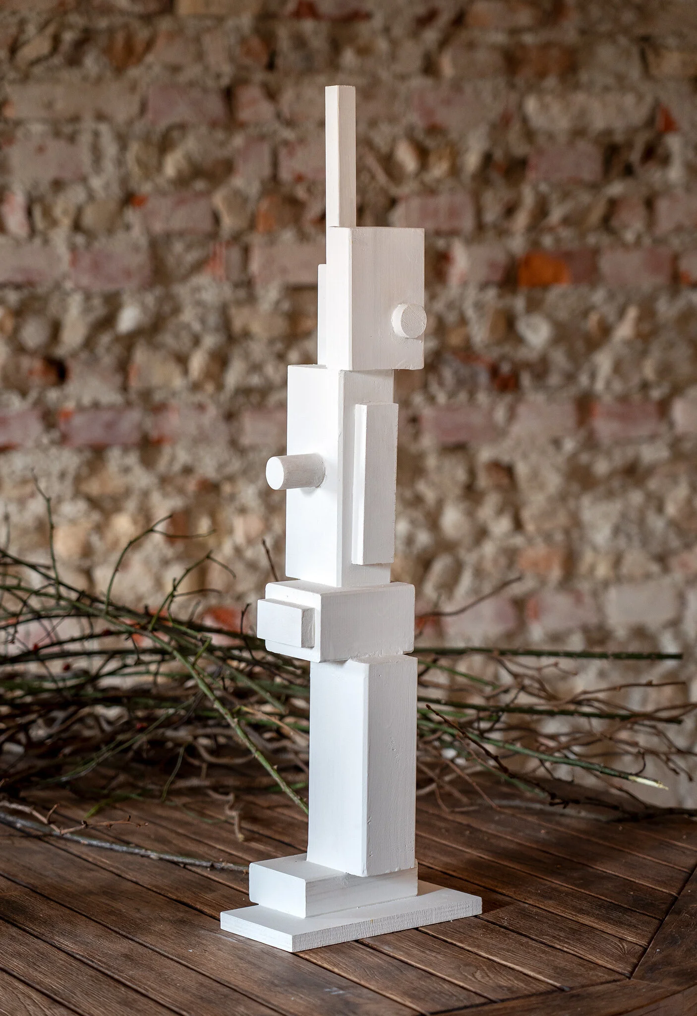 Suptrematist Constructivist Wood Sculpture
