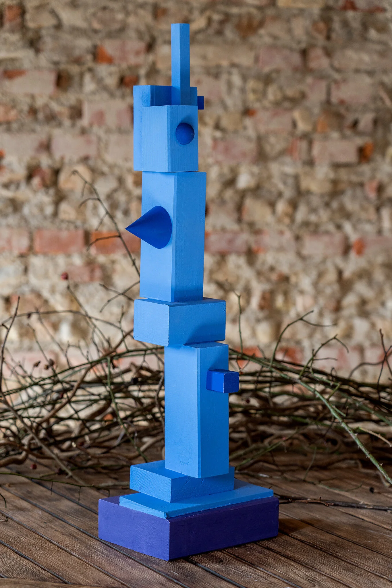 Suptrematist Constructivist Wood Sculpture 