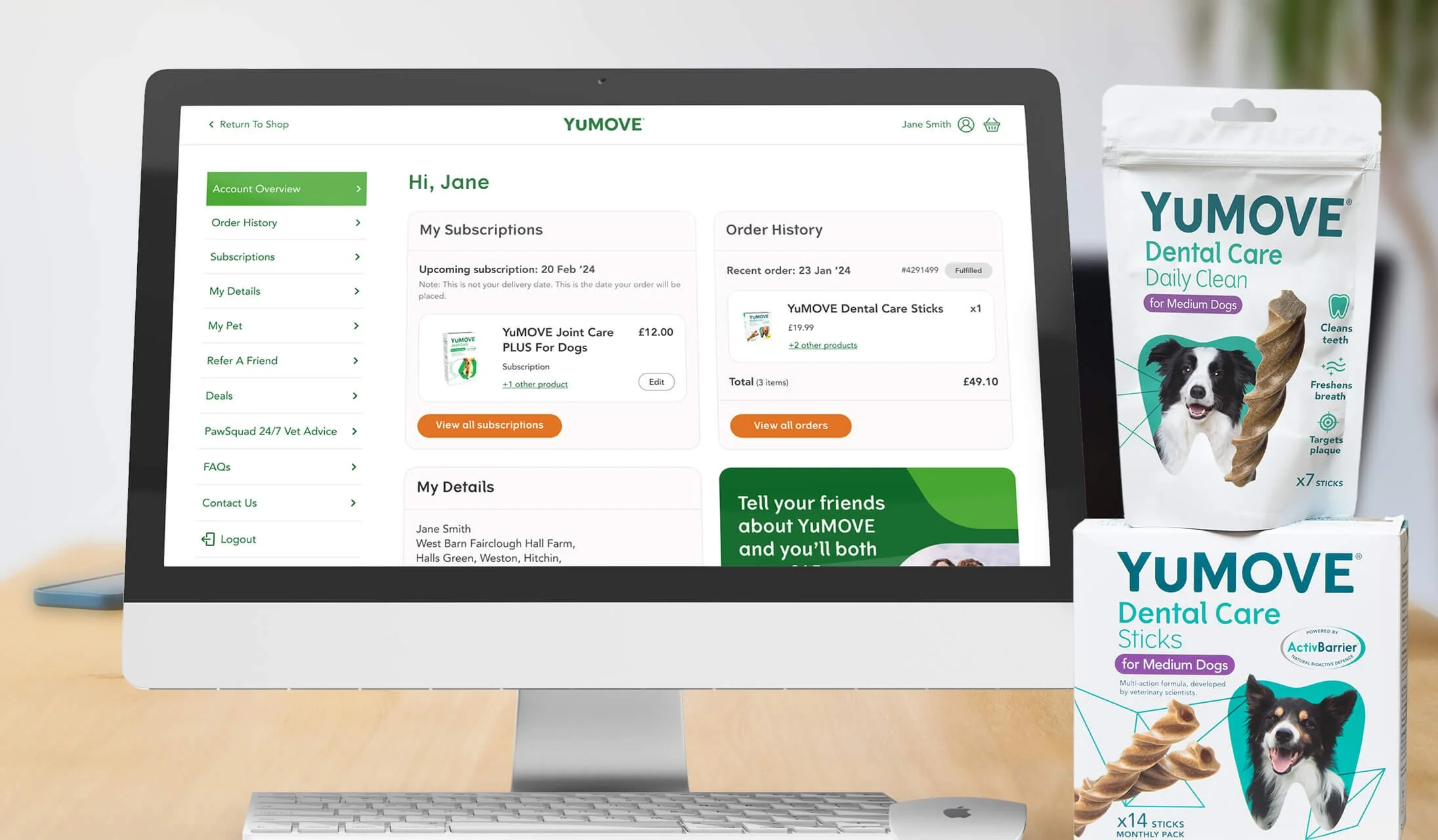 YuMOVE pet supplement subscription