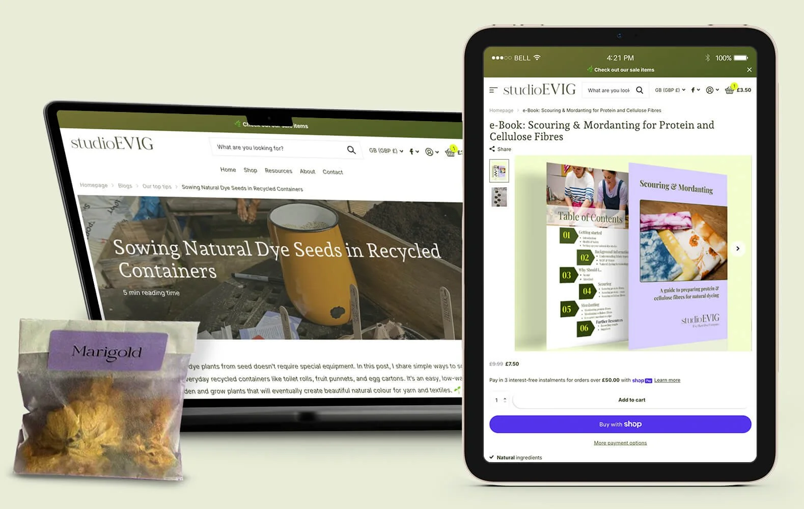 Studio EVIG re-platform to Shopify