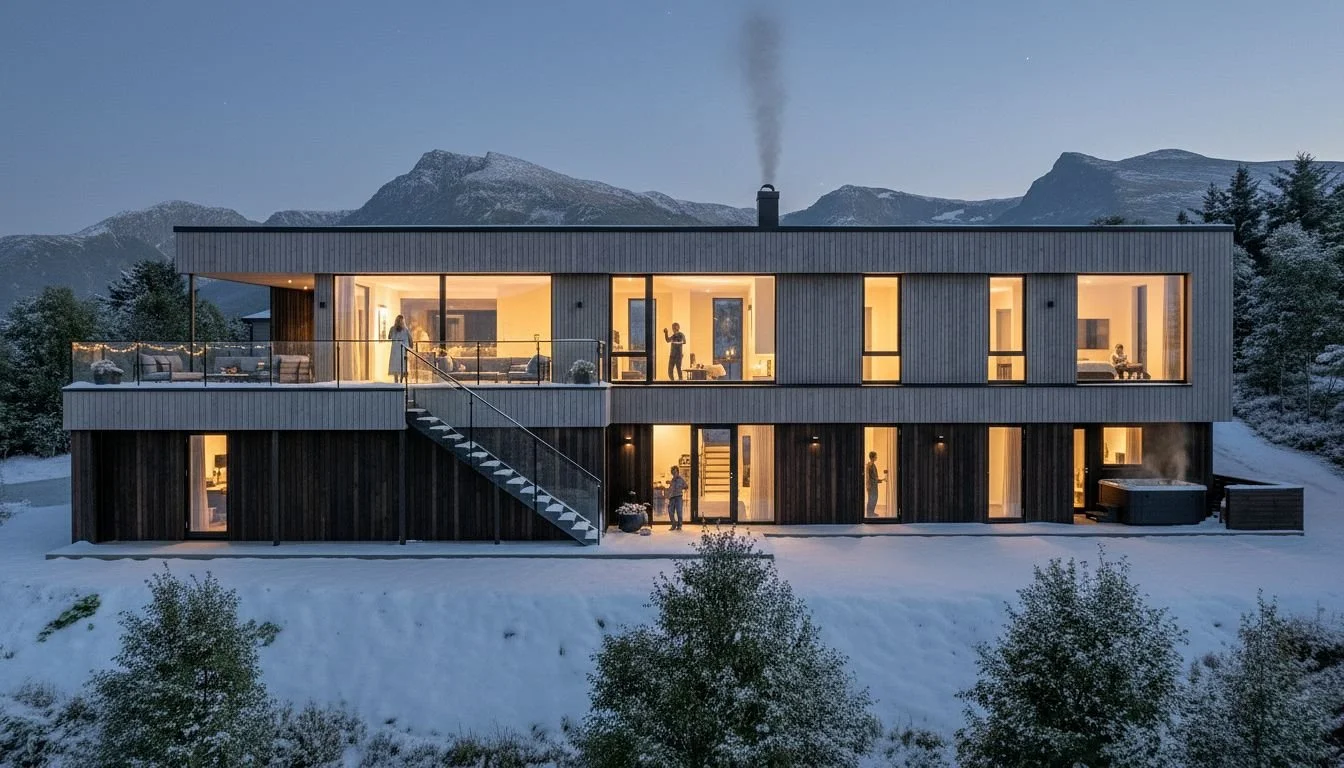 Change the season to winter and evening by creating warm, subdued lighting in your home. Invite people inside..jpeg