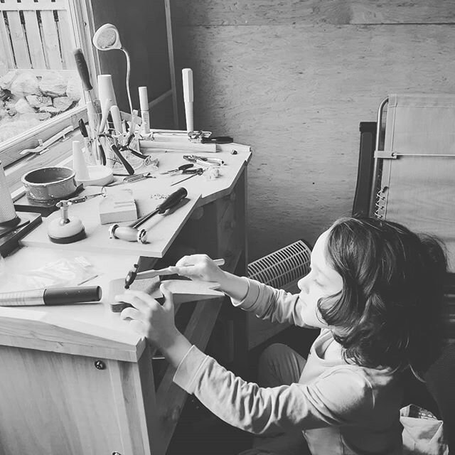 I've got an apprentice 😍 #silversmith