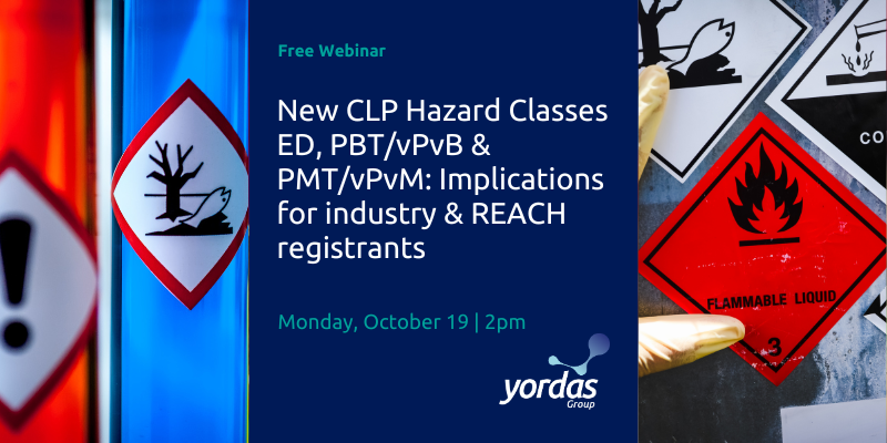 New CLP Hazard Classes - ED, PBT/vPvB &amp; PMT/vPvM: Implications for industry &amp; REACH registrants