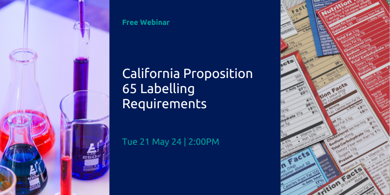 California Proposition 65 Labelling Requirements — Yordas Group
