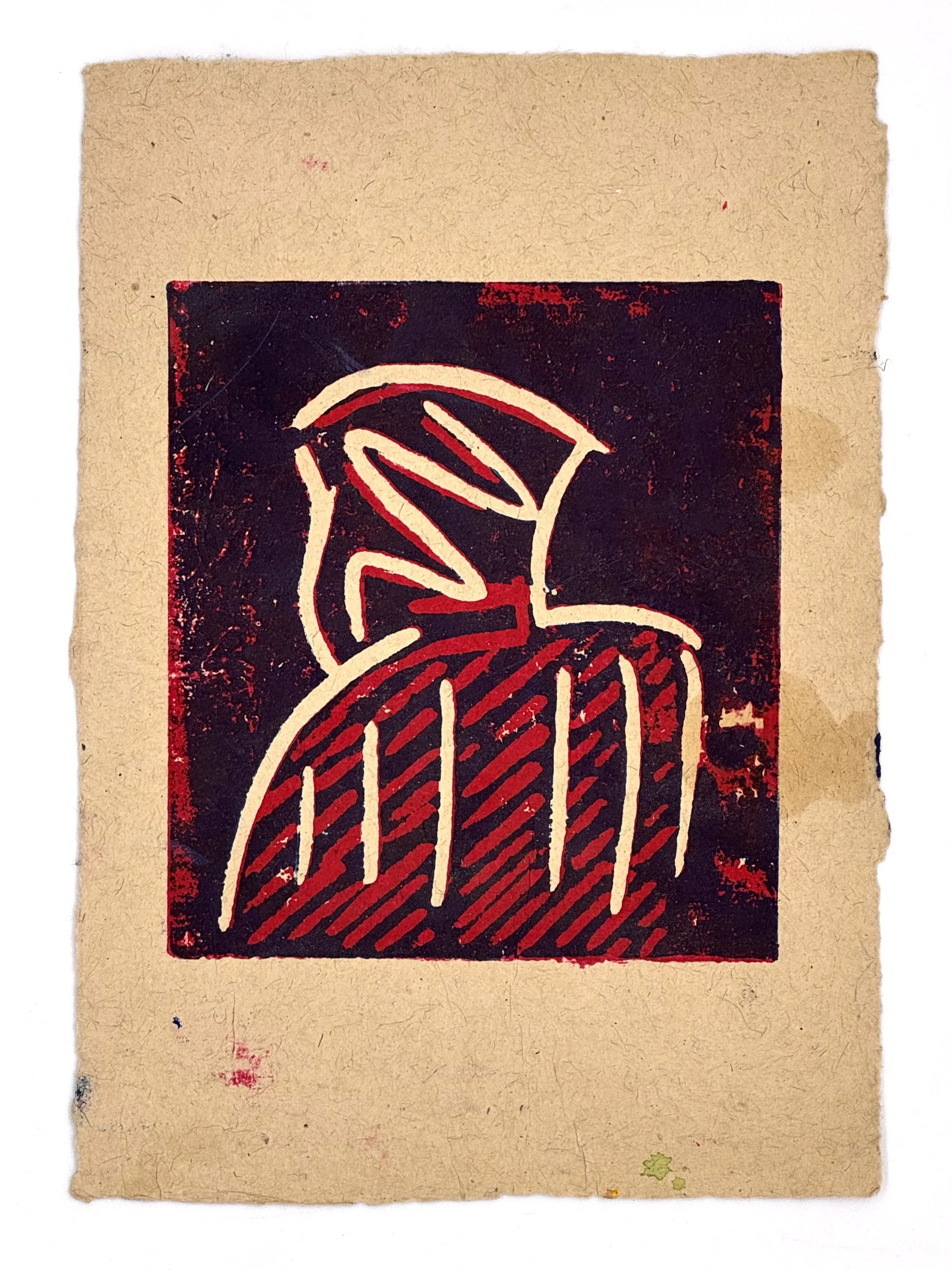 Unknown artist, lithograph in 2 colours on hand-made paper . Room and book secondhand art books London