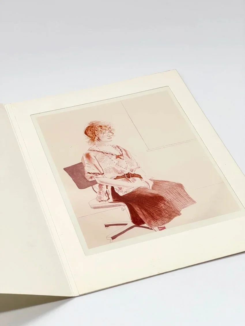 David Hockney, Celia Seated on An Office Chair, 1974. Petersburg Press, London,1981.