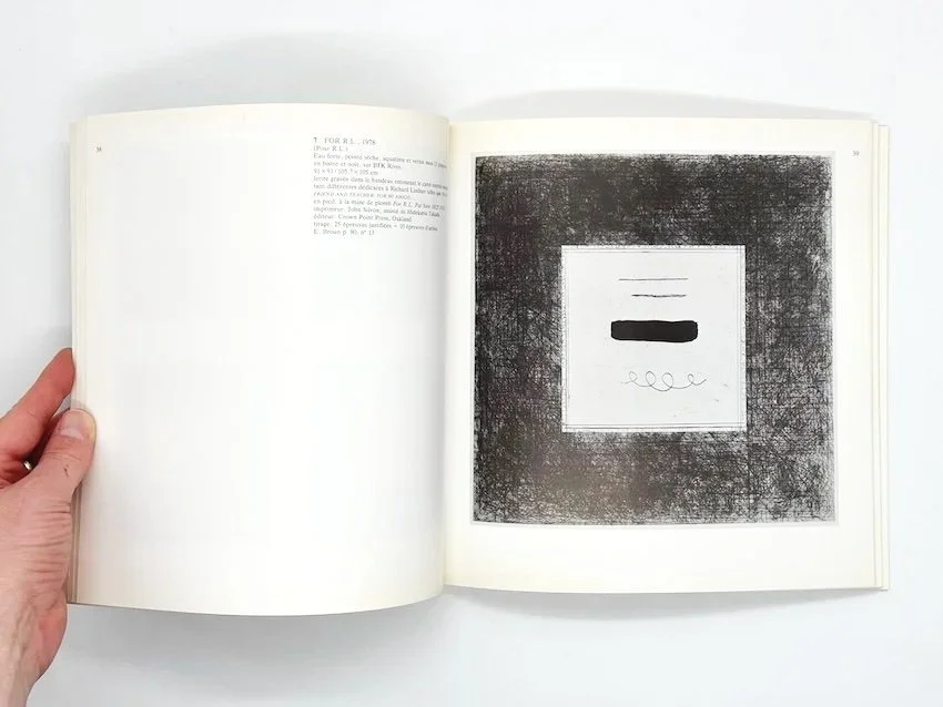 inside pages of a catalogue of prints by the artist Pat Steir