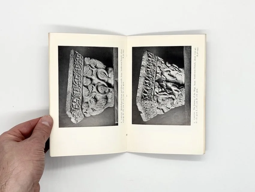 Romanesque Art. Victoria and Albert Museum, London, 1957. Room and book, art bookshop, London.