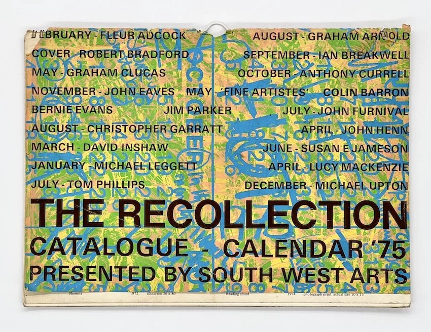 The Recollection Catalogue - Calendar ’75. A touring exhibition presented by South West Arts.