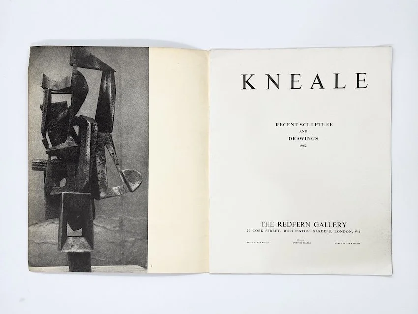 Bryan Kneale: Recent Sculpture and Drawings. Redfern Gallery, London, 1962. Room & Book, secondhand art bookshop, London