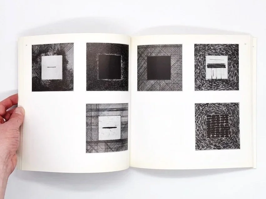 inside pages of a catalogue of prints by the artist Pat Steir