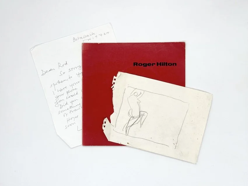 Roger Hilton Works on Paper. Mendel Art Gallery, Saskatoon, 1981-2. Association copy with letter and sketch. 