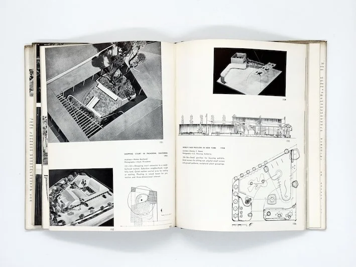 pages from the 1950 first edition of Garrett Eckbo's book, Landscape for Living
