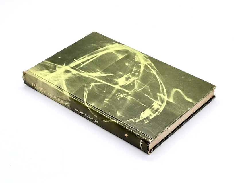 Cover and spine of Rachel Carson's, The Sea Around Us, published by Oxford University Press, New York, 1951